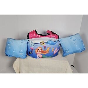 Kingsport Girl's Swim Life Jacket Floatie Mermaid Design